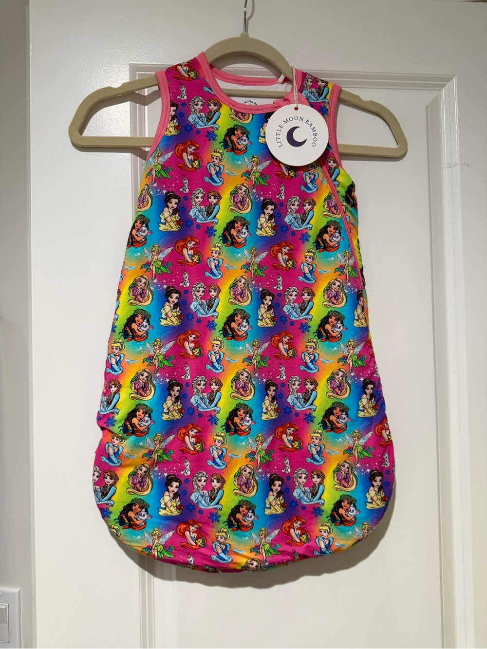 Little Moon Bamboo Rainbow Princess Sleep Sack 0-6 months NWT